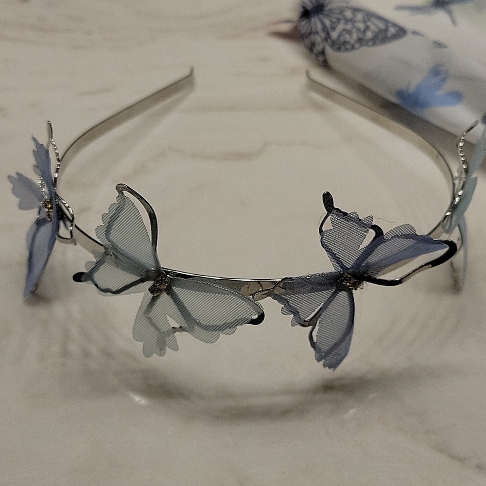 Butterfly hair tie and Headband Set - Picture 2 of 15
